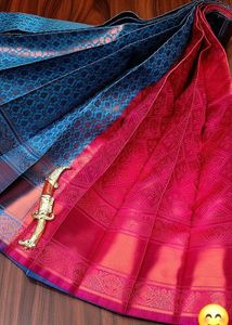 Silk Saree - Blue and rose pink 💙🩷