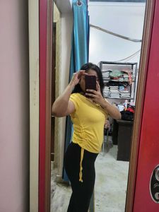 Yellow Ribbed Top