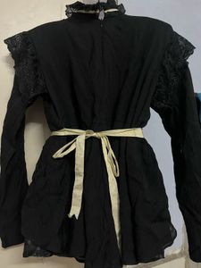 Pintrest Elegant Black Embellished Top