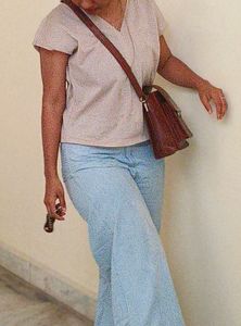Shimmering V-neck top