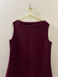 Burgundy Sleeveless Dress