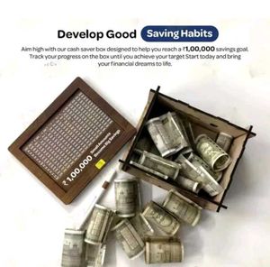 Wooden Money Box Savings Goal 👜