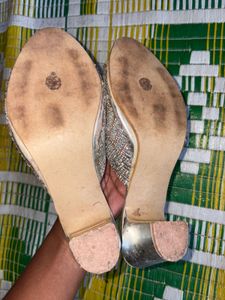 Sparkly Silver Flats