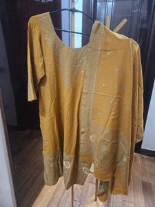 Mustard Kurta Set