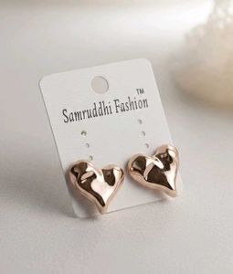 Heart-Shaped Stud Earrings