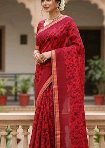 4 sarees combo Butterfly Print Saree