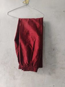 Maroon Kurta with Floral Vest