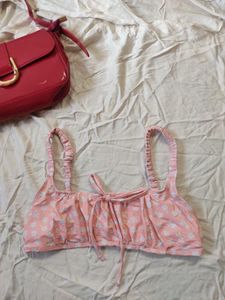 Floral Pink Bikini Top
