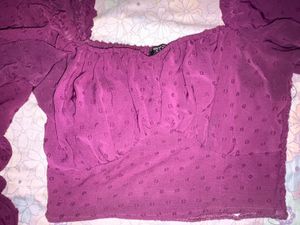Square Neck Flared Sleeves Crop Top
