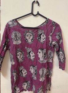 Printed Purple Blouse