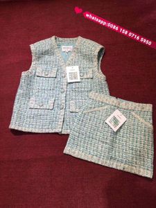 korean CHANEL-style tweed vest