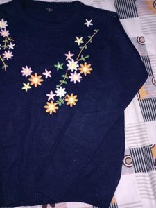 Floral Embroidered Sweater