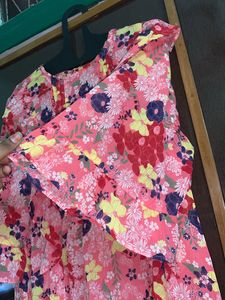 Pink Floral Top For Women Girls