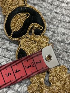 3 Meter Gold And Black Designer Lace