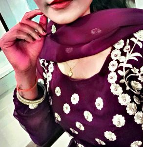 Floor Length Ethnic Gown With Dupatta