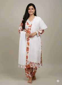 Floral Print Kurta Set totally new