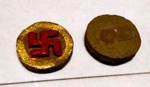 1&#34; SWASTIK MADE FROM COW DUNG..