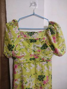 Floral Puff Sleeve  Dress