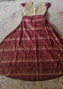Ethnic Dress - Red & Gold
