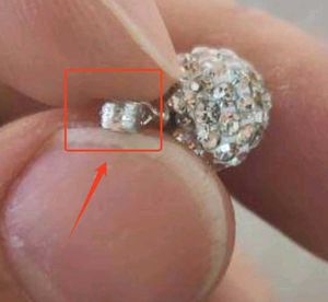 925 Sterling Silver Rhinestones Round Pendant DIY