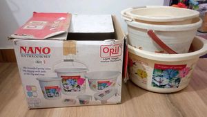 OPIL BATHROOM SET🪣 2Bukket,1Tub,Mugga,Smallbukket