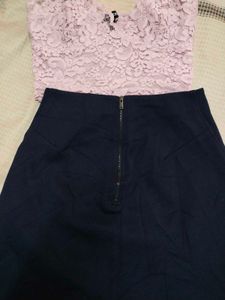 Lavender Camisole Top With Skirt Combo
