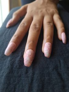 Marble Matte Handmade Press On Nails