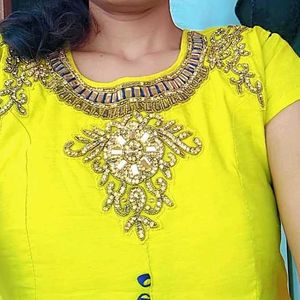 Parrot Colour Long Dress