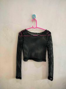 Black Mesh Top