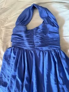 Blue Halter Mini Dress