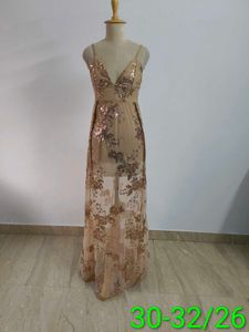 Sequin Embellished Sheer Gown