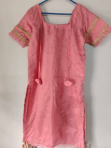 Pink Embroidered Kurta