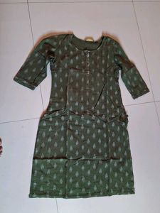Green Printed Kurta
