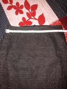 Shine Black High Waist Skirt