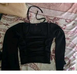 Bell Sleeve Crop Top