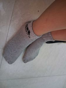 Worn Grey Socks