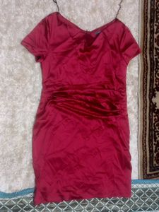 Burgundy Bodycon Midi Dress