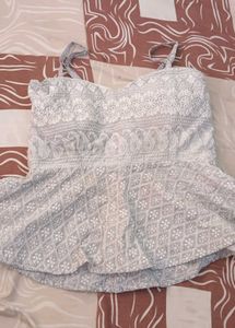 Patterned Smocked Top