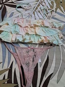 Combo Of Four Imported Fabric Bra N Panty