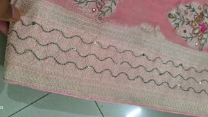 Pink Designer Saree With Blouse