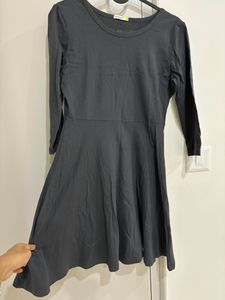 Grey Mini Dress With Belt Size S