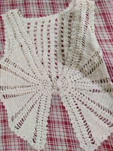 Handmade Crochet Vest - Cream