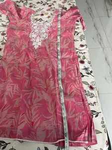 Pink Embroidered Kurta Set