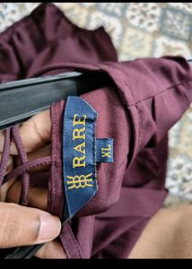 RARE Plum Pleated Sleeveless Blouse