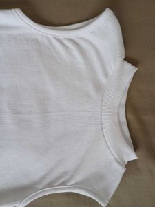 White Sleeveless Tank Top