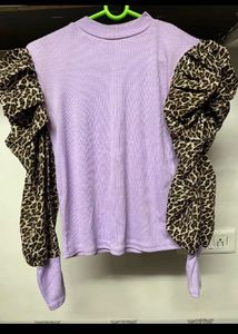 Chic Animal Print Sleeve Top🩷🫶🏻