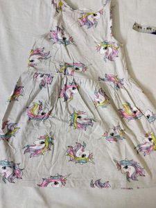 Cute Unicorn Print Dress