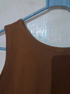 Brown Sleeveless Tank Top