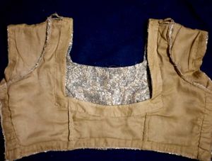 Golden Sequin Work Blouse