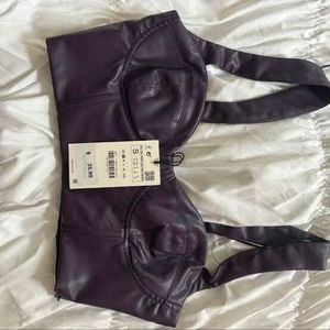ZARA FAUX LEATHER BUSTIER TOP💜💟🟪